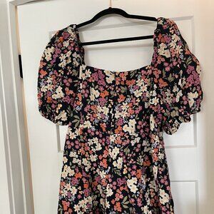 Princess Highway Natalie Puff Sleeve Linen Blend Playsuit